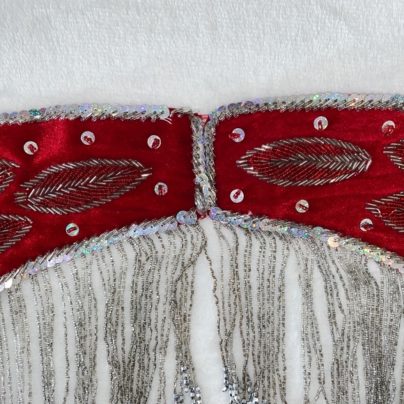 Red Silver Belly Dance Costume - Picture 6 of 10
